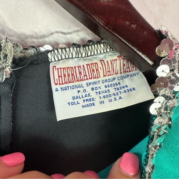 vintage cheerleader danz team Sequin Embellished unitard performance costume S - Picture 3 of 9